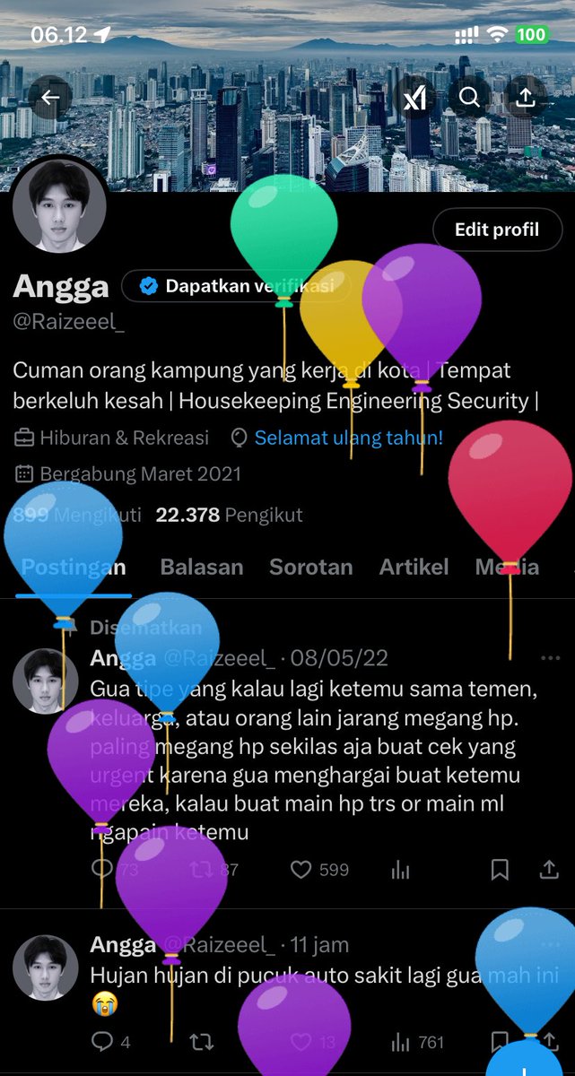 Raizeeel_'s tweet photo. Pada diriku, terimakasih telah berjuang sejauh ini. Selamat ulang tahun untuk jiwa yang tidak pantang menyerah. Semoga semua keinginan dan harapanku segera menjadi kenyataan. Amin https://t.co/XgfsSJxC58