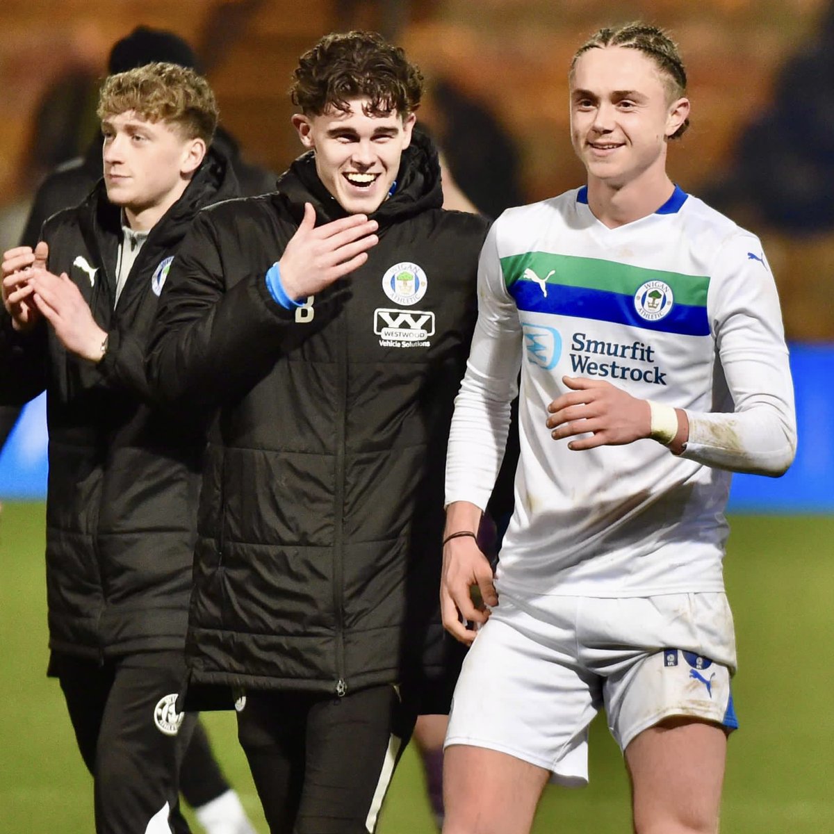 LaticsOfficial's tweet photo. To all of you who made the midweek trip to Mansfield Town - thank you! 🤍

#wafc ⚪️🟢🔵 https://t.co/iVQ4nvCKoU
