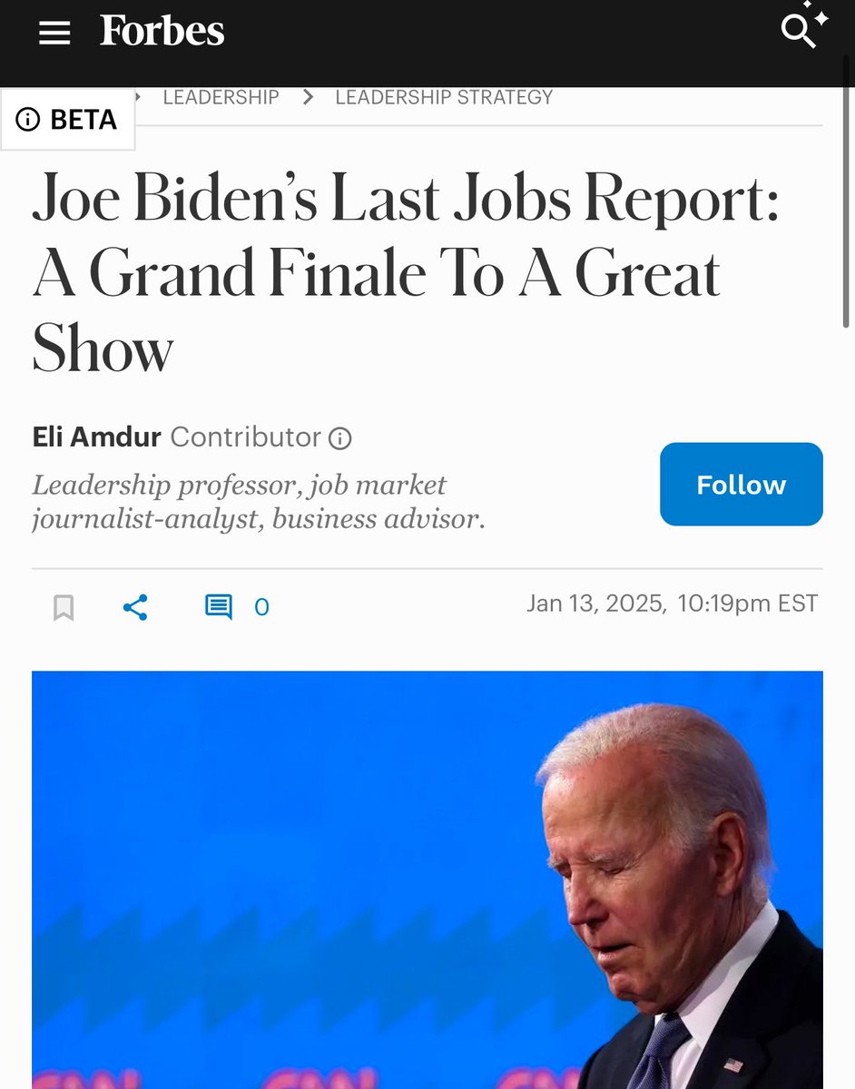TheTNHoller's tweet photo. FORBES: “Frankly, Joe Biden built and sustained the strongest, healthiest, most resilient job market in 🇺🇸 history.”
 https://t.co/5tfKdoSQfM https://t.co/8NveYFxmqh