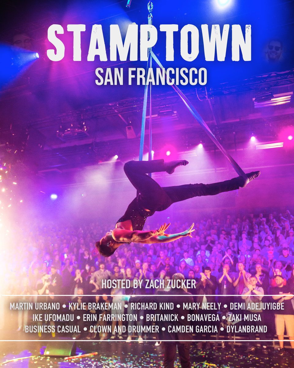 zach zucker (@zach_zucker) on Twitter photo Stamptown is heading to SF on Friday Jan 17 for 2 shows at 7pm & 10pm for <a href="/SFSketchfest/">SF Sketchfest</a> and tix are almost gone!
w/ <a href="/MartinUrbano/">martiñ urbano</a> <a href="/electrolemon/">demi adejuyigbe</a> <a href="/erinfarrington/">Erin Farrington</a> and MORE
🎟️: linktr.ee/stamptown Stamptown is heading to SF on Friday Jan 17 for 2 shows at 7pm & 10pm for <a href="/SFSketchfest/">SF Sketchfest</a> and tix are almost gone!
w/ <a href="/MartinUrbano/">martiñ urbano</a> <a href="/electrolemon/">demi adejuyigbe</a> <a href="/erinfarrington/">Erin Farrington</a> and MORE
🎟️: linktr.ee/stamptown