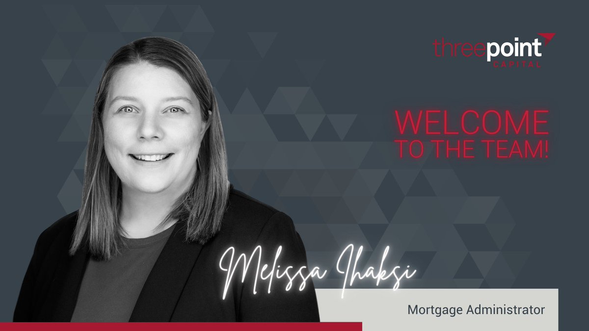TeamThreePoint's tweet image. 📣 We're excited to introduce you to Melissa Ihaksi, the newest member of our Mortgage Admin team. Melissa brings 10+ yrs of mortgage industry knowledge and experience, making her a fantastic addition to #TeamThreePoint 🎉👏 

 #InvestLendGROW #uDrive #TeamGrowth #TeamTuesday