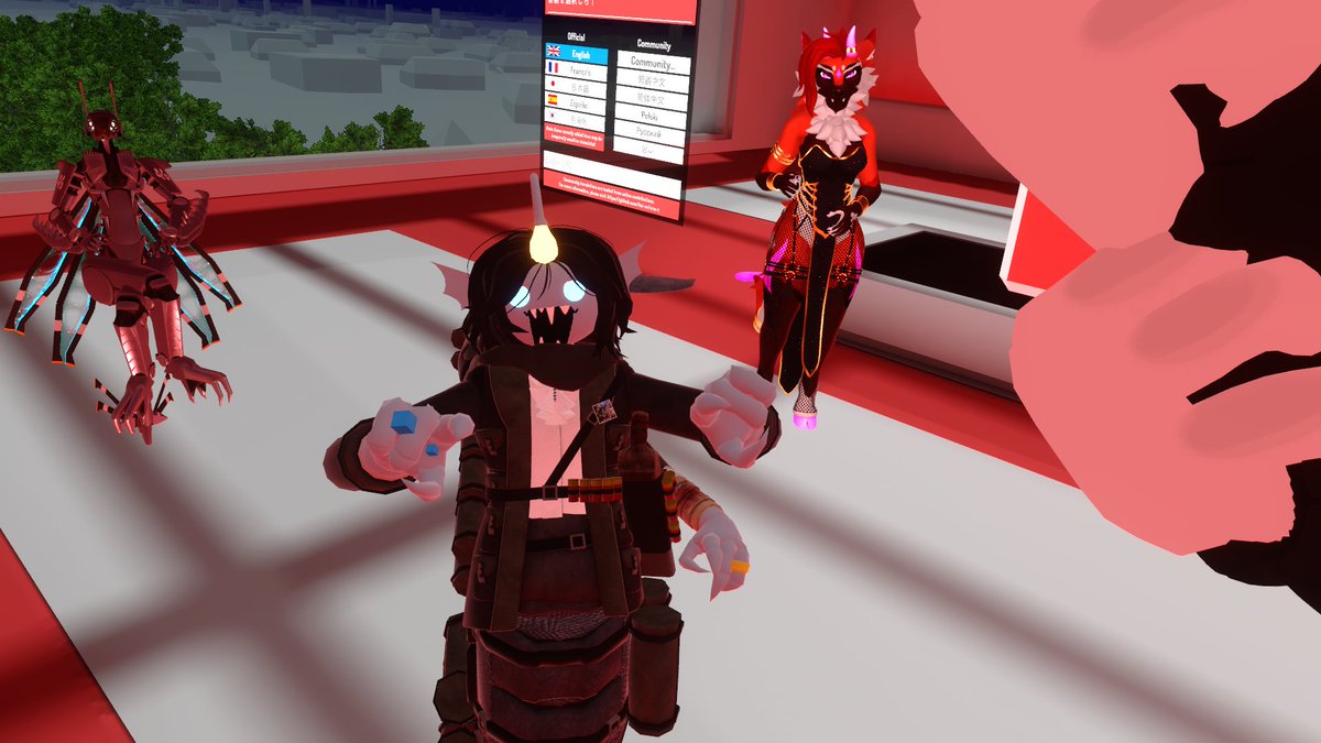 AlexdoesAntics's tweet photo. Hey ya'll it's been a while! I'll be hosting a meet up this friday at midnight GMT!! (+18)  

The group: https://t.co/GeEioFI9i1 

For those interested we'll be focusing on a game night then maybe some world hopping, I hope to see ya'll there = v =~!  #VRChat #VRC #vrchatavatar https://t.co/UvhUnEM7KS
