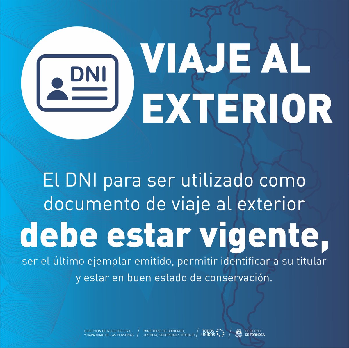 ¡VIAJÁ CON TRANQUILIDAD! ✈️🚌🌍

¿Tu próximo viaje está en riesgo por no tener tu documentación al día?
Viajar con un DNI no vigente o en mal estado puede complicar tus planes.