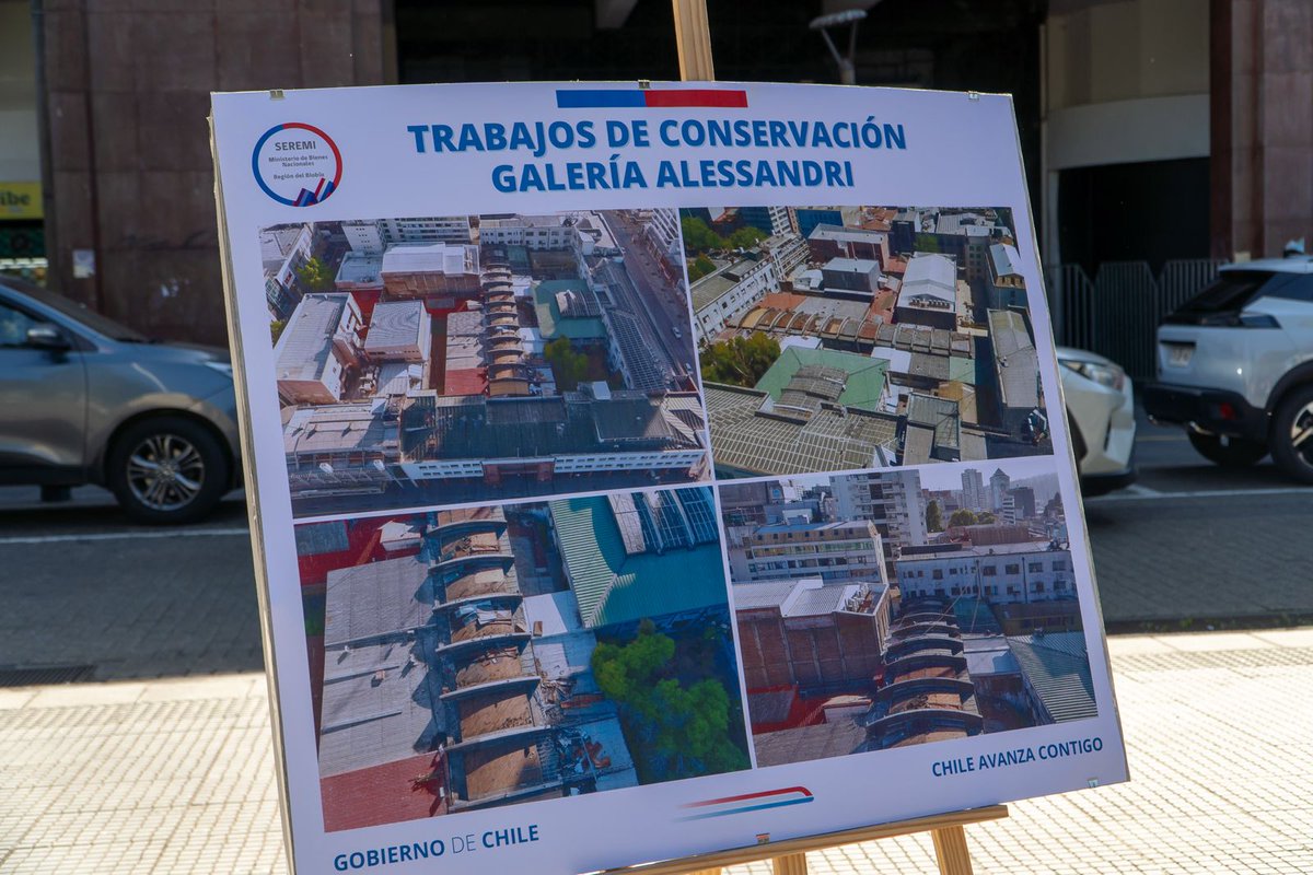 Edopacheco's tweet photo. Hace unos días pintamos la fachada de la Delegación Presidencial y hoy dimos el vamos a los trabajos de conservación de la tradicional Galería Alessandri. La señal es muy clara: seguir avanzando en la recuperación del centro de Concepción. https://t.co/fK02F037t5