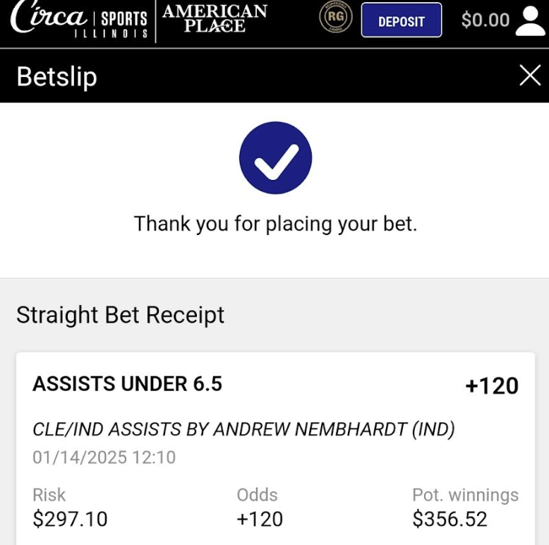 thedaybettor's tweet image. Quick $28 with @OddsJam arb tool mobile alerts! Betting both sides to lock in profit 🔥
Andrew Nembhard over 6.5 assists - Win $325.19 on ProphetX, give $297.10 on Circa = $28.09 profit
Under - Win $356.52 on Circa, give $328.44 on ProphetX = $28.08 profit…