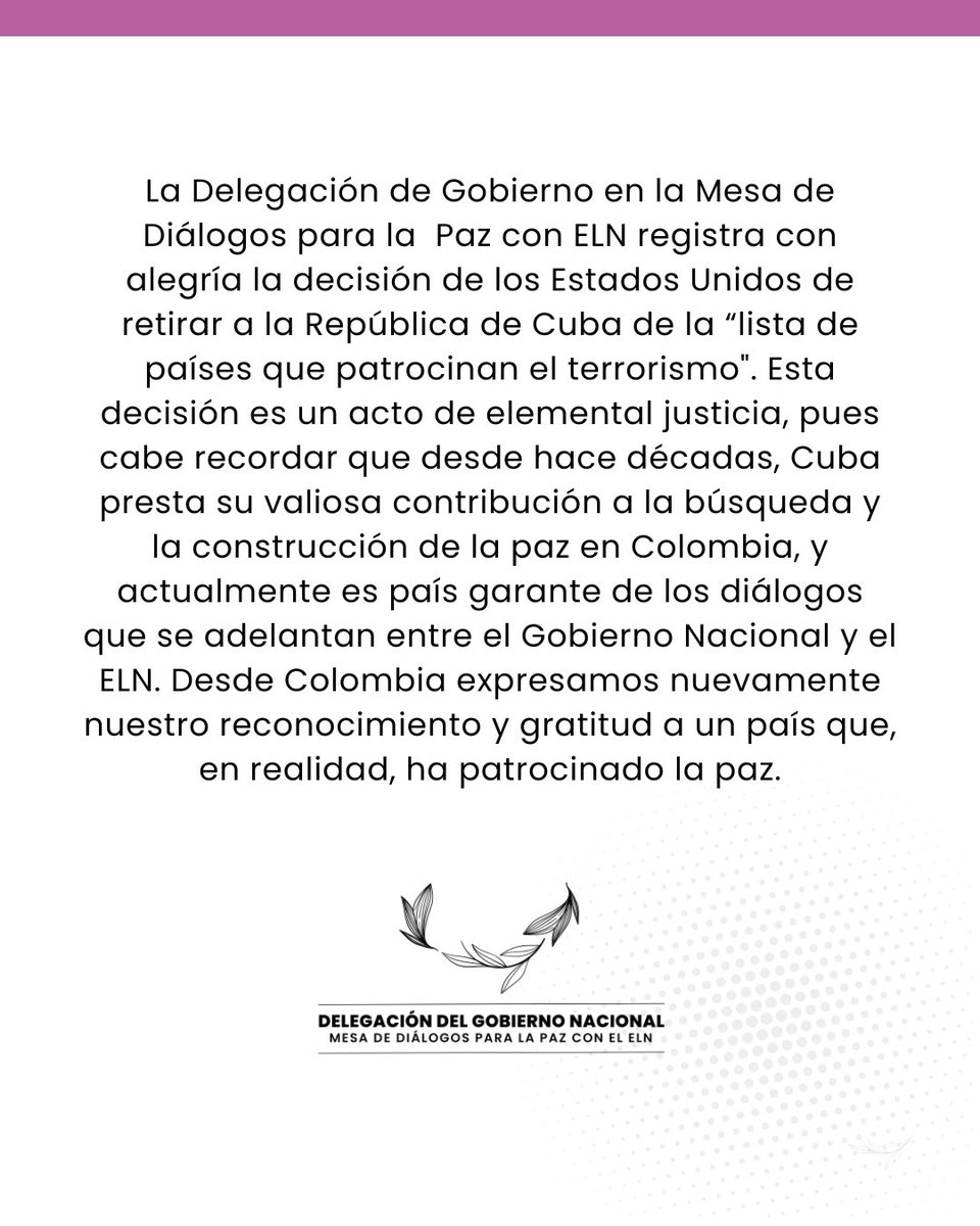Delegación de Paz del Gobierno de Colombia (@delegaciongob) on Twitter photo 