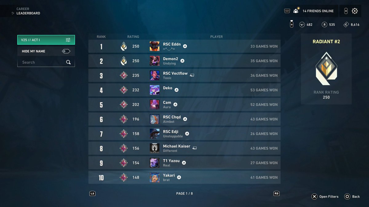 ONLY PLAYER TO HIT RADIANT RANK 1 EVERY ACT 🥇