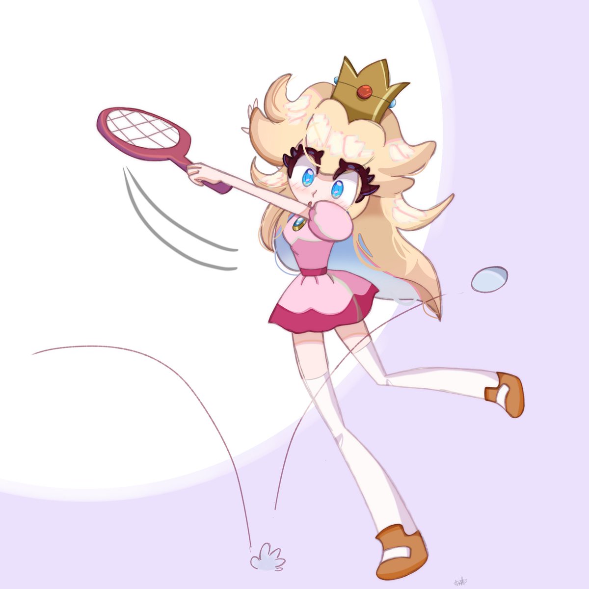 RetroDreamWave's tweet photo. I wanted to draw Peach from Mario tenis https://t.co/F83mBUKBIW