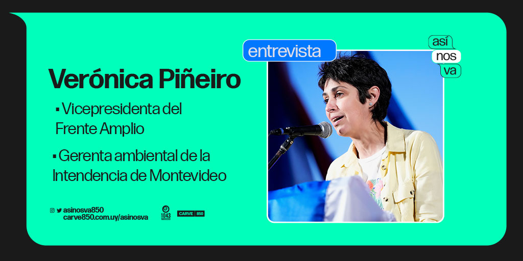 📌 Este miércoles en Así Nos Va: 

Entrevista a Verónica Piñeiro, vicepresidenta del Frente Amplio y gerenta ambiental de la Intendencia de Montevideo