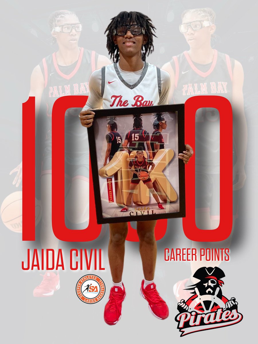 Congrats to #PalmBay HS (FL) &amp; #Tennessee #LadyVols signee G/F Jaida Civil (<a href="/JaidaCivil/">Jaida Civil</a>) for surpassing the 1000 point milestone