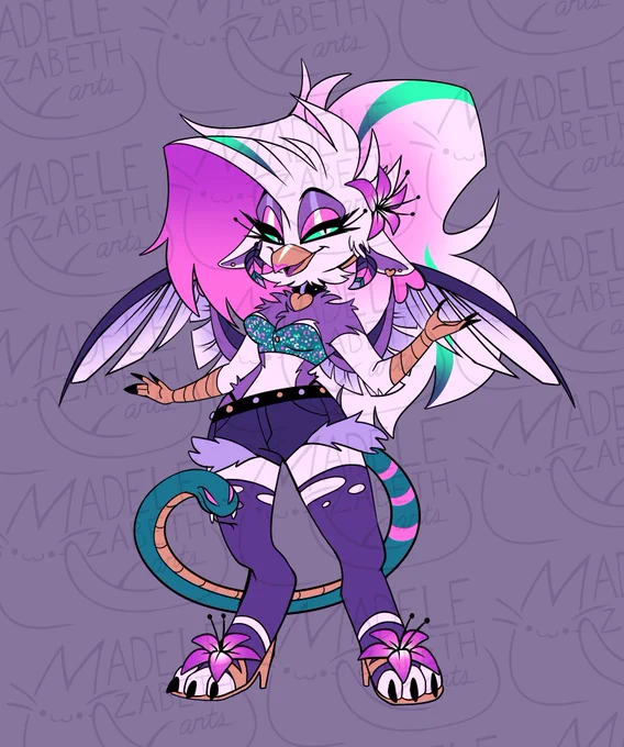 Made this griffin character, not sure what to name her  
