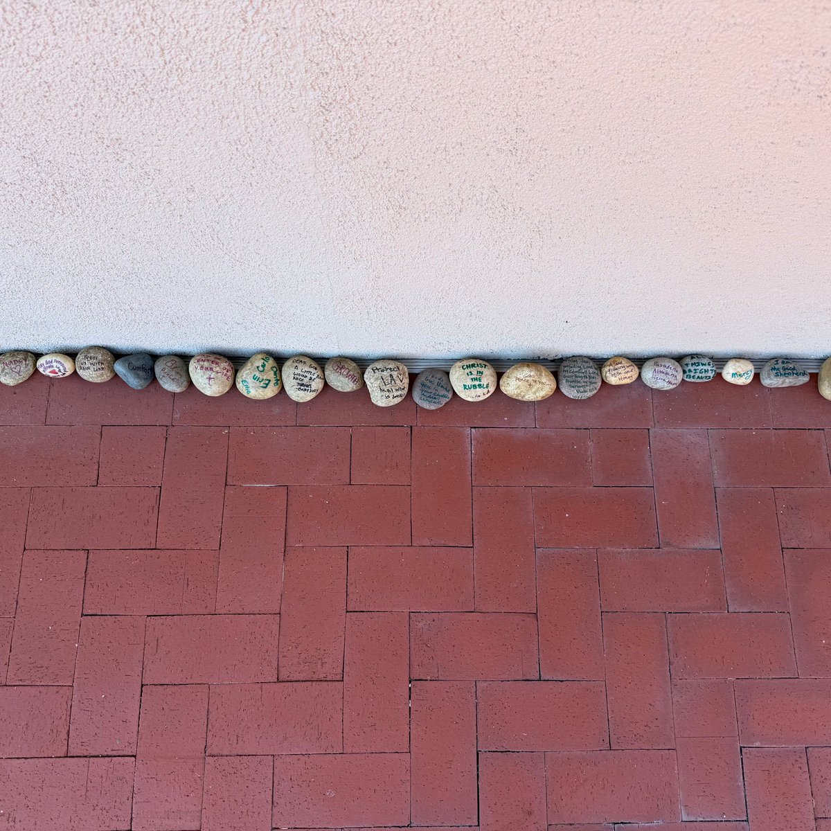 FMCSB's tweet photo. Over the next few weeks we will be placing your prayer stones around our building as a reminder to pray for what has been written and as a testament of our shared hope for our neighbors in Los Angeles. https://t.co/OI079nvC7N