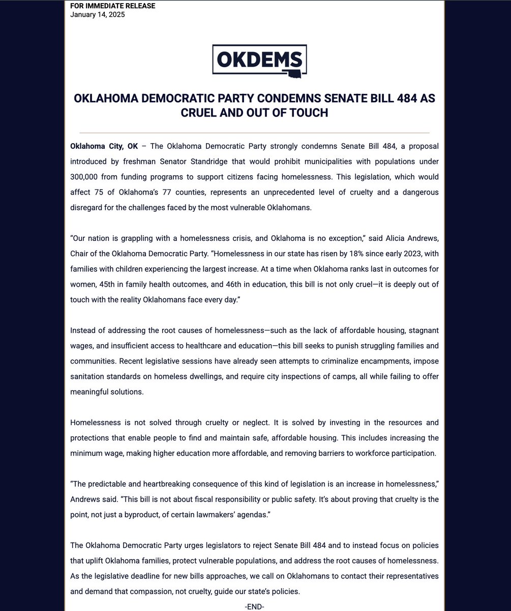 Oklahoma Democratic Party tweet media