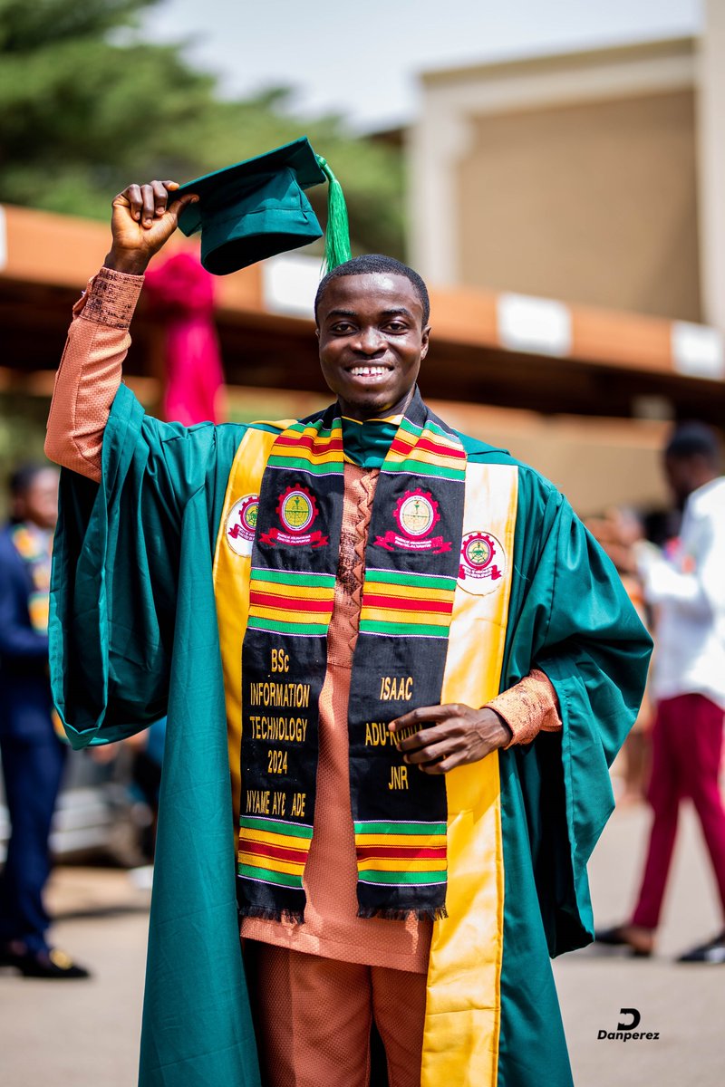 isaacAdu_kodua's tweet photo. The 2020-2025 Journey is Much More than a year Bachelor's degree!
BSc Information Technology bagged! #aamusted #infotech #graduation #adukaymedia #NyameAyɛAde #congratulations https://t.co/g601KgQX2v