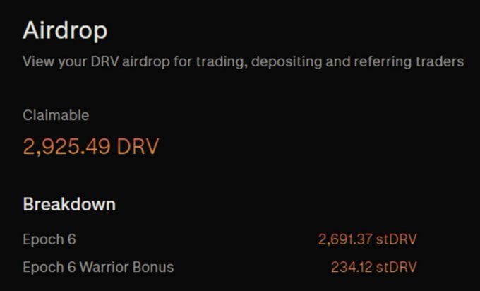 JoshyArambula's tweet photo. 🚨 $DRV 에어드롭 클레임 오픈!

$ENA, $sENA, $DYM, $ATOM, $TIA 스테이킹했나요? Derive를 사용했나요?
지금 바로 $DRV 토큰을 클레임하세요!

🌐 확인하기: https://t.co/N2ZaQJFMnd https://t.co/dwn8cYQ7tn