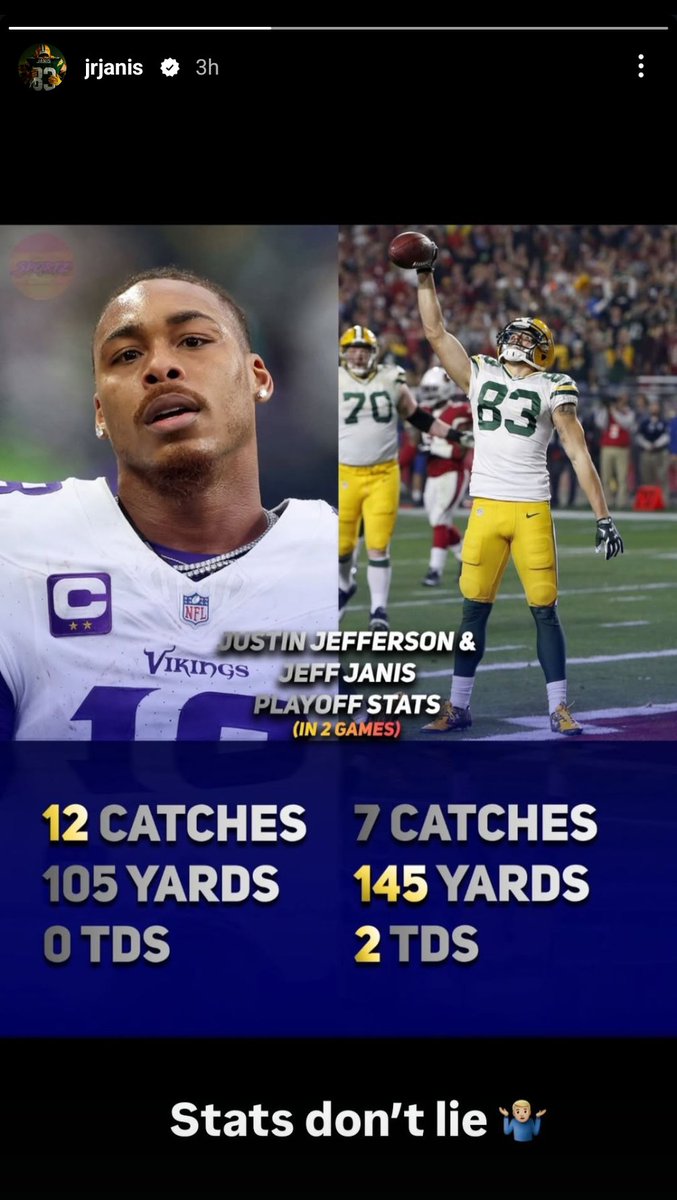 CadenSunila's tweet photo. Jeff Janis absolutely cooked with his most recent Instagram story 🔥 https://t.co/xCQxzXv0rR