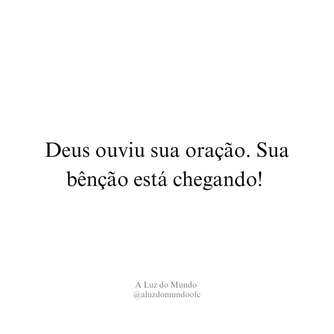 Você crê? Digite: AMÉM!