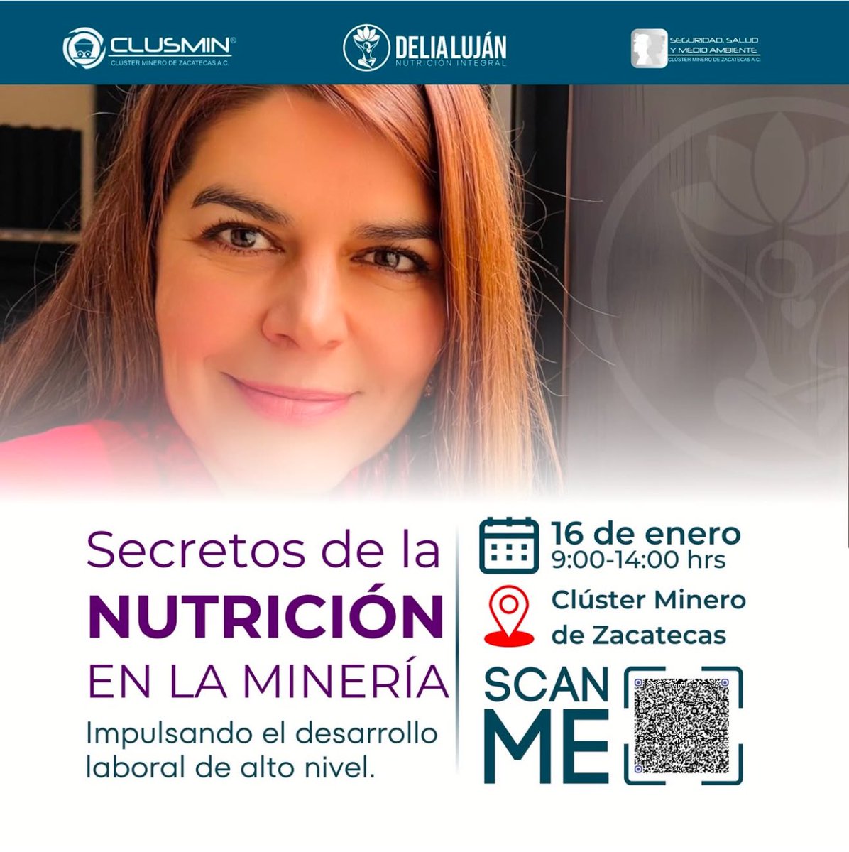 Outletminero's tweet photo. Descubre los secretos de la nutrición en la minería con Delia Luján 🍎. Este 16 de enero, de 9:00 a 14:00 hrs, en el Clúster Minero de Zacatecas. ¡Impulsa tu desarrollo laboral! #DeliaLujánNutrición #Clusmin #Minería https://t.co/BrwRyMtGxG