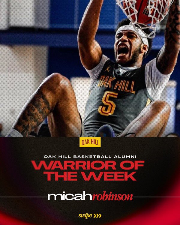 Oak Hill Alumni Spotlight: Micah Robinson

🪣 Averaged 15.1 PPG 4.4 RPG and 3.3 AST in 2023
📈 Two 10+ point games in his last 4 for TCU
🐸 3rd highest Recruit in TCU program history