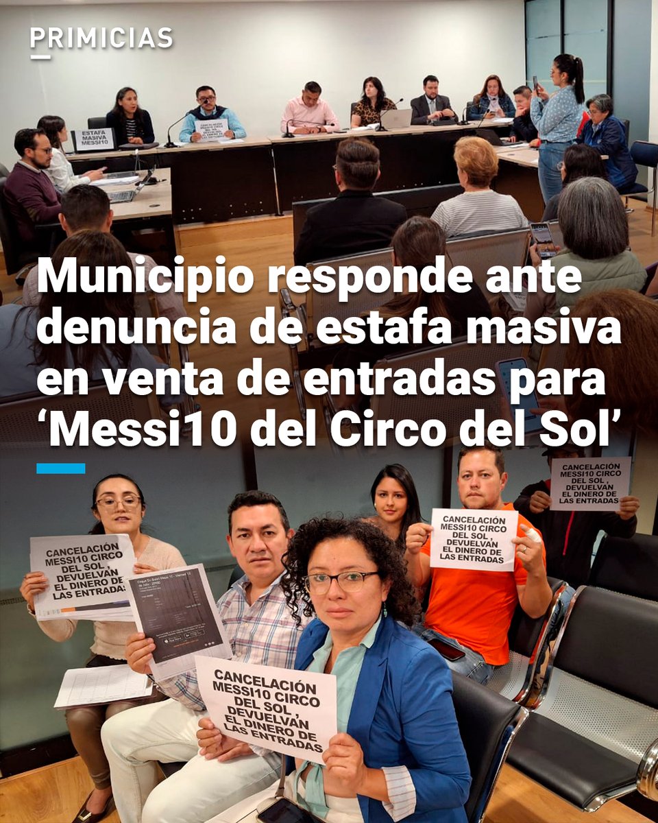 Las Secretarías de Cultura y Seguridad, y el Cuerpo de Bomberos de Quito responden ante más de 500 perjudicados por la cancelación del evento ‘Messi10 del Circo del Sol’. prim.ec/UcsK50UGzNn