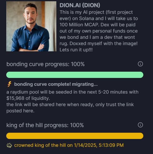 Thank You, Community, for Making DION.AI a Success on Pump Fun!

It's been an incredible journey bringing DION.AI to life, and I couldn't have done it without each and every one of you. From the early adopters to the community members who spread