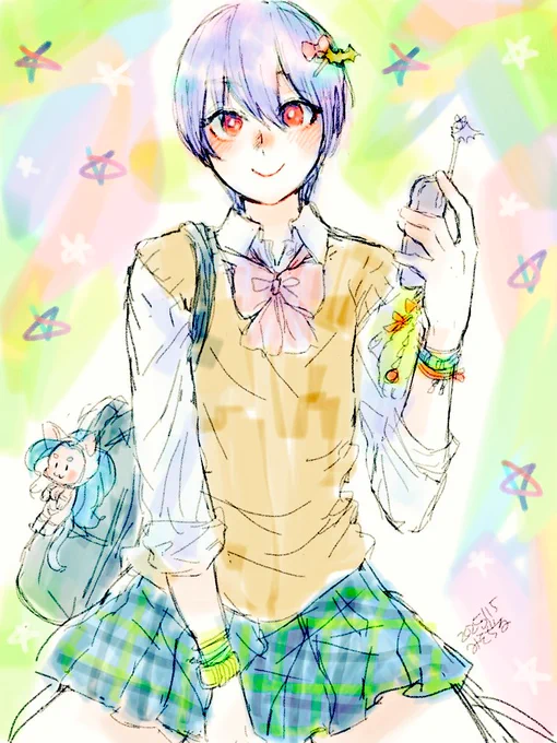 朝の指落書き 