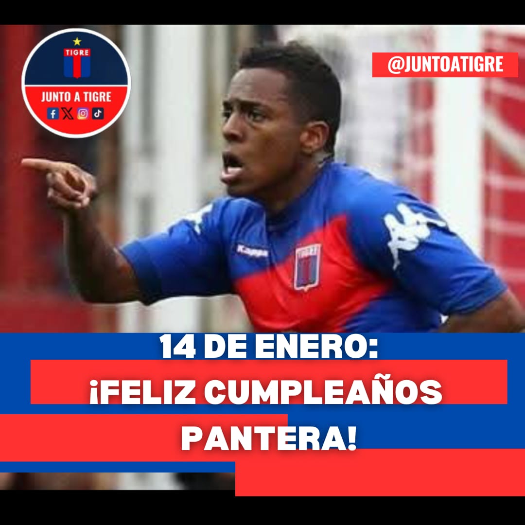 El 14/01 de 1994, nació Sebastián Rincón.
El extremo colombiano, hijo de Freddy Rincón jugó en el Matador desde el 2014 hasta el 2017.

¡Feliz cumpleaños <a href="/SRincon14/">SEBASTIAN RINCON</a>!

#ClubAtléticoTigre #SebastianRincón