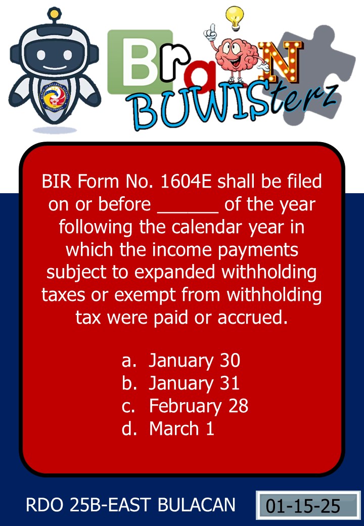 birgovph_rdo25b's tweet photo. It's Brain BUWISterz time!

Multiple Choice!

Comment down the correct answer to the question below and get a chance to win P100 GCash or Mobile Load! 2 winners will be chosen at the end of the day!

Don't forget to like, follow and share!

#rdo25b
#rdo25bBrainBUWISterz https://t.co/I1gfhIlylN