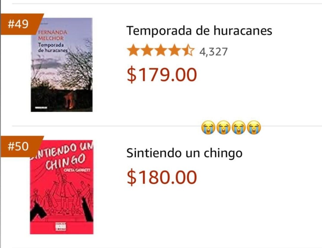 jmesa77's tweet photo. El libro, que trabajamos en asesorías, de mi querida @GretaaGarrett está en un buen puesto. Abajo, además, de la enorme Temporada de huracanes. 
¡Llame ya si tiene un libro para que lo trabajemos! https://t.co/gUP6y98KeB