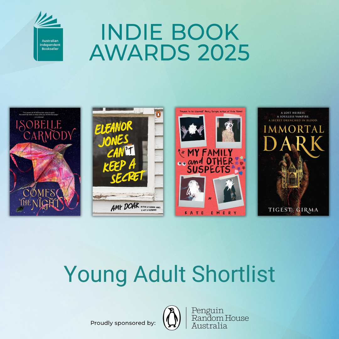 ausindiebooks (@ausindiebooks) on Twitter photo YOUNG ADULT SHORTLIST #IndieBookAwards25 Congratulations to the shortlisted authors and publishers! <a href="/FIRECATz/">ISOBELLE CARMODY</a> <a href="/AllenAndUnwin/">Allen & Unwin</a> Amy Doak <a href="/PenguinTeenAus/">PenguinTeenAus</a> <a href="/kirovkate/">Kate Emery</a> <a href="/AllenAndUnwin/">Allen & Unwin</a> Tigest Girma <a href="/HachetteKidsANZ/">Hachette Children's Books ANZ</a> #loveOZYA Thank you to our category sponsor @penguinbookaus YOUNG ADULT SHORTLIST #IndieBookAwards25 Congratulations to the shortlisted authors and publishers! <a href="/FIRECATz/">ISOBELLE CARMODY</a> <a href="/AllenAndUnwin/">Allen & Unwin</a> Amy Doak <a href="/PenguinTeenAus/">PenguinTeenAus</a> <a href="/kirovkate/">Kate Emery</a> <a href="/AllenAndUnwin/">Allen & Unwin</a> Tigest Girma <a href="/HachetteKidsANZ/">Hachette Children's Books ANZ</a> #loveOZYA Thank you to our category sponsor @penguinbookaus