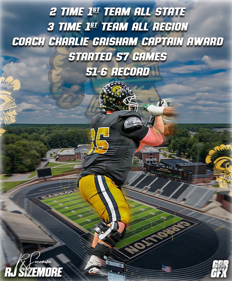 RJ Sizemore (@rjsizemore2006) on Twitter photo You can go to any high school in the country and be a student athlete for 4 years. Or you can go to Carrollton and be a Trojan for the rest of your life. Thank you #TrojanNation for the best 4 years. <a href="/CoachJoeyKing/">Joey King</a> <a href="/CarrolltonTroj1/">Carrollton High School FB 🏈 Recruiting Page</a> <a href="/Carrollton_High/">Trojan Football</a> <a href="/CoachRPerk/">Reggie Perkins</a> <a href="/_CoachFuller/">JC Fuller</a> You can go to any high school in the country and be a student athlete for 4 years. Or you can go to Carrollton and be a Trojan for the rest of your life. Thank you #TrojanNation for the best 4 years. <a href="/CoachJoeyKing/">Joey King</a> <a href="/CarrolltonTroj1/">Carrollton High School FB 🏈 Recruiting Page</a> <a href="/Carrollton_High/">Trojan Football</a> <a href="/CoachRPerk/">Reggie Perkins</a> <a href="/_CoachFuller/">JC Fuller</a>