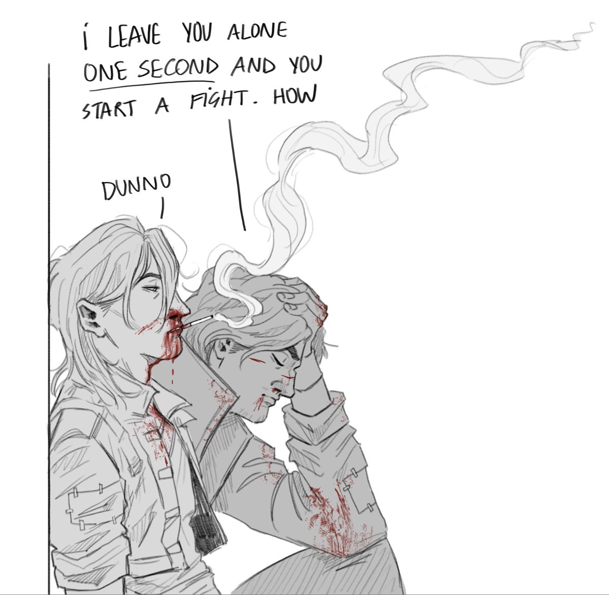 remy_frenchrat's tweet photo. lil sketch 
silco's always getting into trouble and vander is getting tired of saving his ass all the time
#ZaunDads #vanco #arcane https://t.co/evQ7EOTKCv