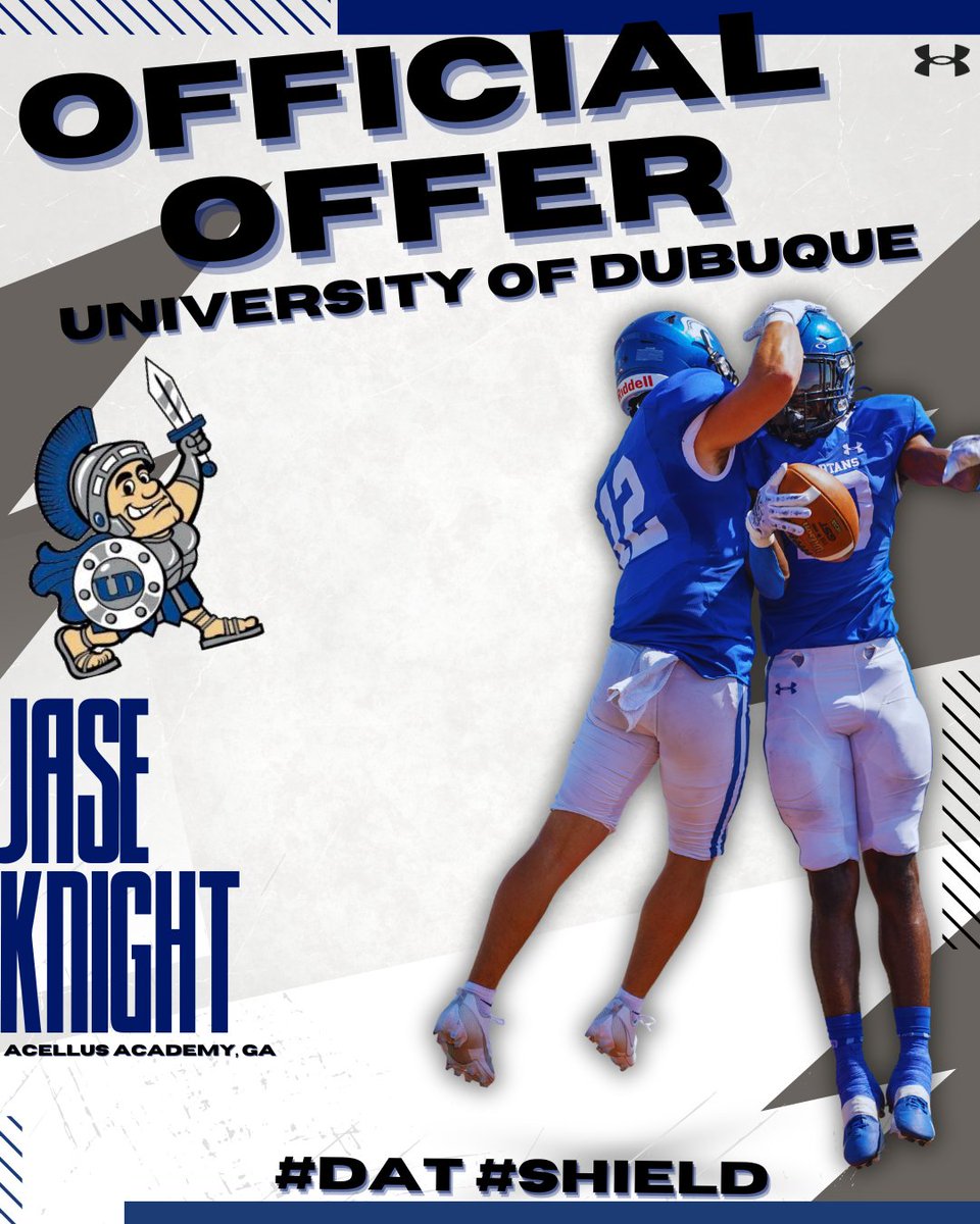 JaseKnight24's tweet image. After some great conversations with both @Coach_DDettloff and @Coach_Cooper4, I am blessed to receive an offer from @DubuqueFootball! #DAT #SHIELD