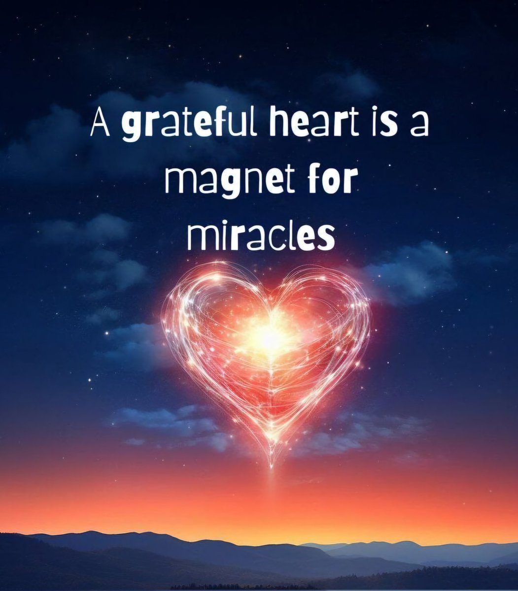 ladiekerrie's tweet photo. A grateful heart is a 
magnet for miracles. https://t.co/3nccuS7P8p