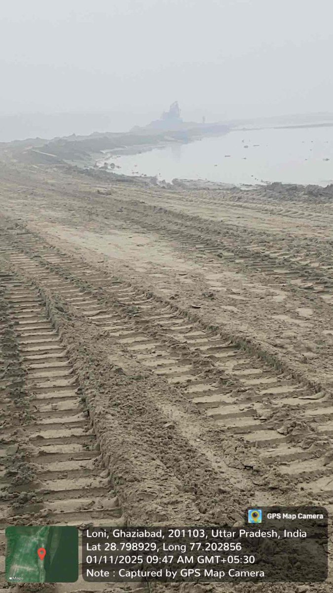 Illegal sand mining continues unabated, despite the National Green Tribunal's intervention. Tractors brazenly traverse the makeshift path built over the Yamuna river. Recently I received a threatening call from an individual, warning me to cease reporting on this issue.