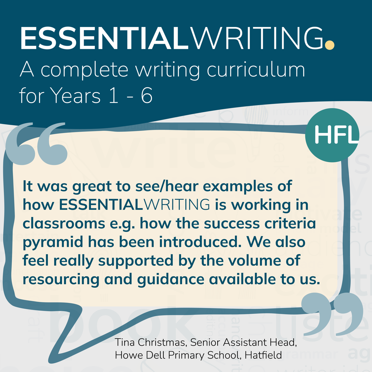 HFL_Education's tweet photo. Are you aiming to positively impact writing scores amongst your students this year?
Our #ESSENTIALWRITING curriculum is the key to transforming KS2 writing!
With so many schools already reaping the benefits, don’t wait any longer and delay the progress. Find out more here: https://t.co/od3Genow6v
#writing #english