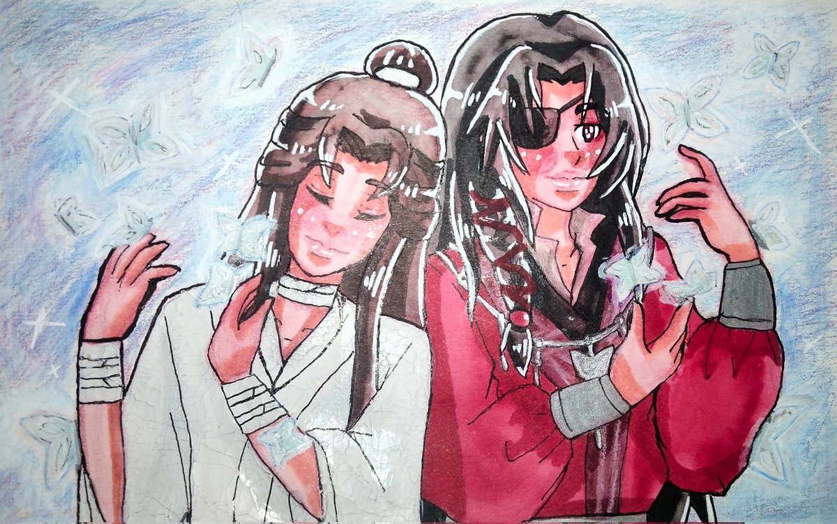 ResendizSaray's tweet photo. First post and drawing of the year!!!
This my first fanart drawing of Xie Lian and Hua Cheng from Heaven Official's Blessing!!!🤍❤️🦋
#drawing #firstpostoftheyear #fanart #art #animefanart #xielian #huacheng #heavenofficialsblessing #heavenofficialsblessingfanart https://t.co/s38ruHCpT5