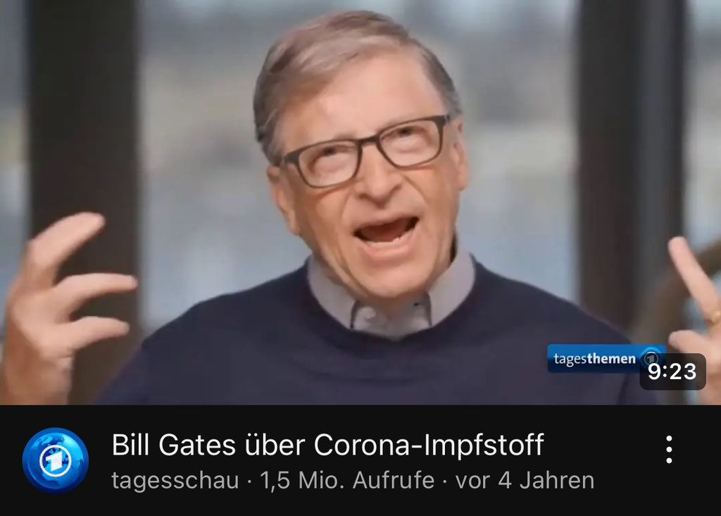 DaveBrych's tweet photo. Wie viele BioNCash Aktien hatte Bill Gates als er neun Minuten Sendezeit bei @tagesschau Tagesthemen bekam? https://t.co/JU4QegxSpM