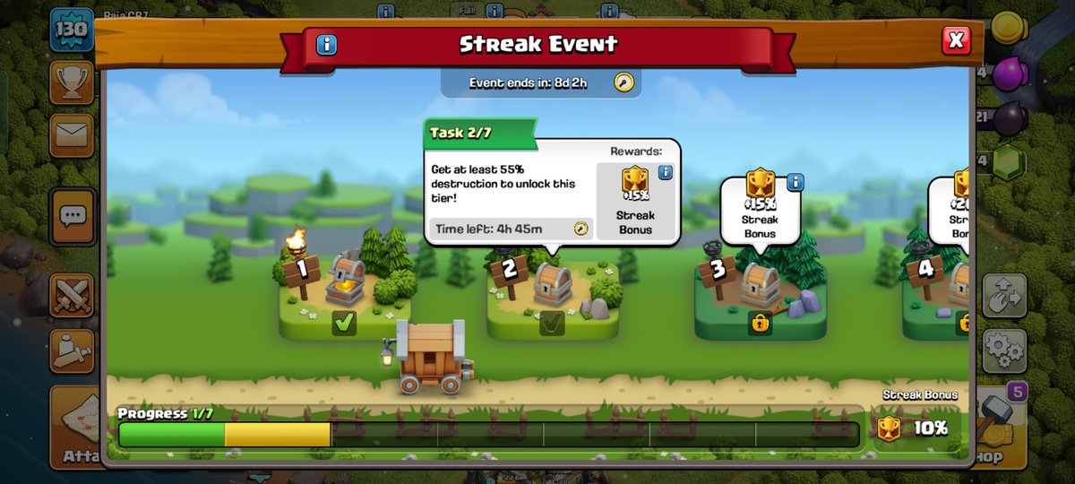 TharunVkl's tweet photo. Due to some technical issues
Regarding Streak Event Bug. We kindly request you that rectify this issue where attacks are not counting towards the event progression for the 2nd task. And additional to that we kindly request @ClashofClans team for giving some rewards free
#COC https://t.co/M5I2zsOajI
