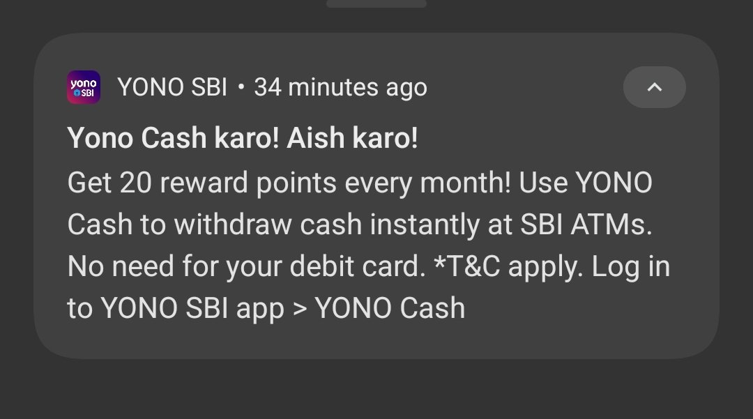 prantikv's tweet photo. Hello @TheOfficialSBI how can I turn off promotional notifications in YONO app.
I DO NOT want any promotional notifications. https://t.co/QLsvp3edSn
