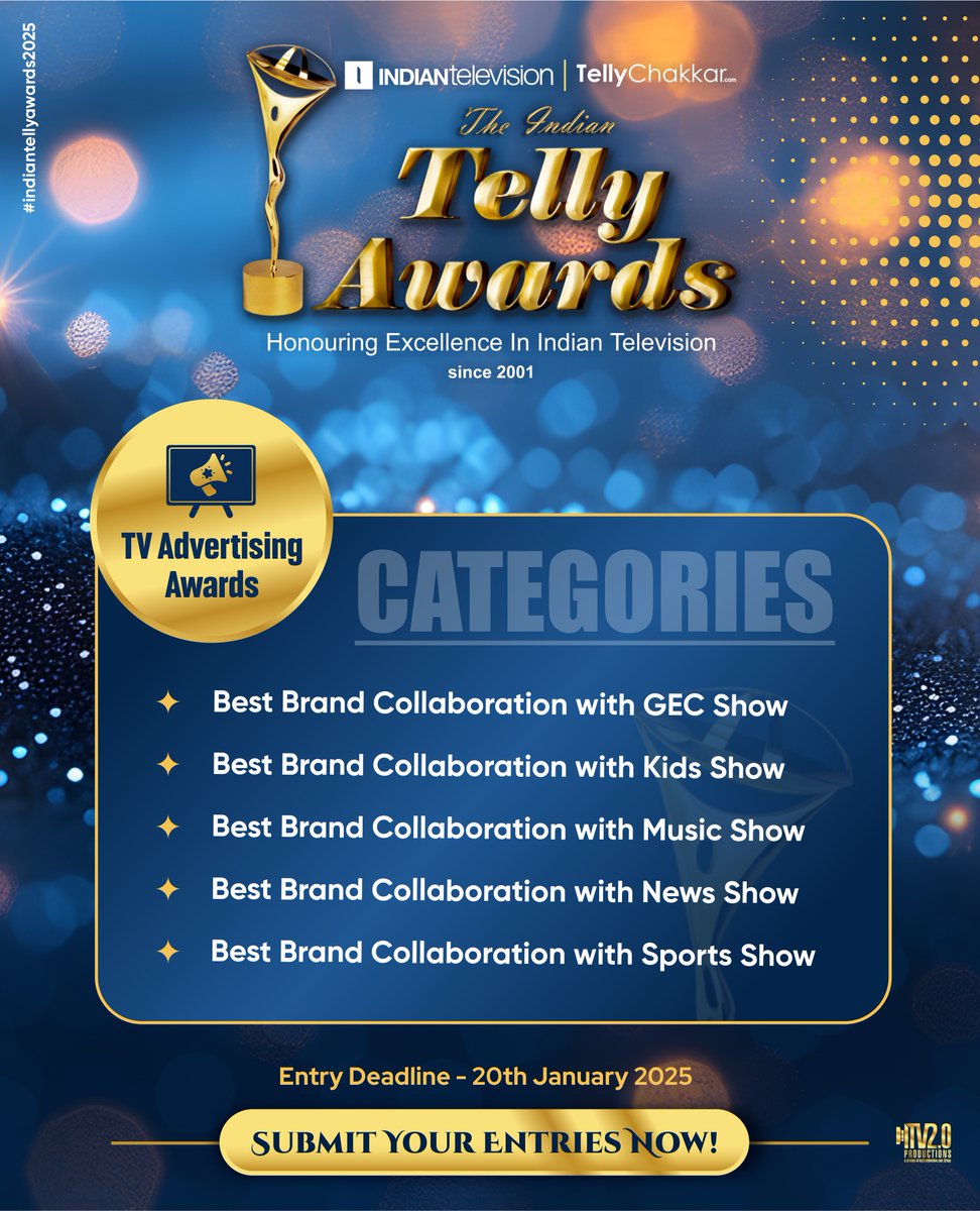 ITVNewz's tweet image. Submit your Campaigns for Ultimate Recognition - Checkout the TV Advertising Awards Categories of The Indian Telly Awards 2025! @tellychakkar 

Enter Now: events.indiantelevision.com/indian-telly-a…

#IndianTellyAwards2025 #HonouringExcellence #tvadvertising #bestbrandcollaboration #GECshow