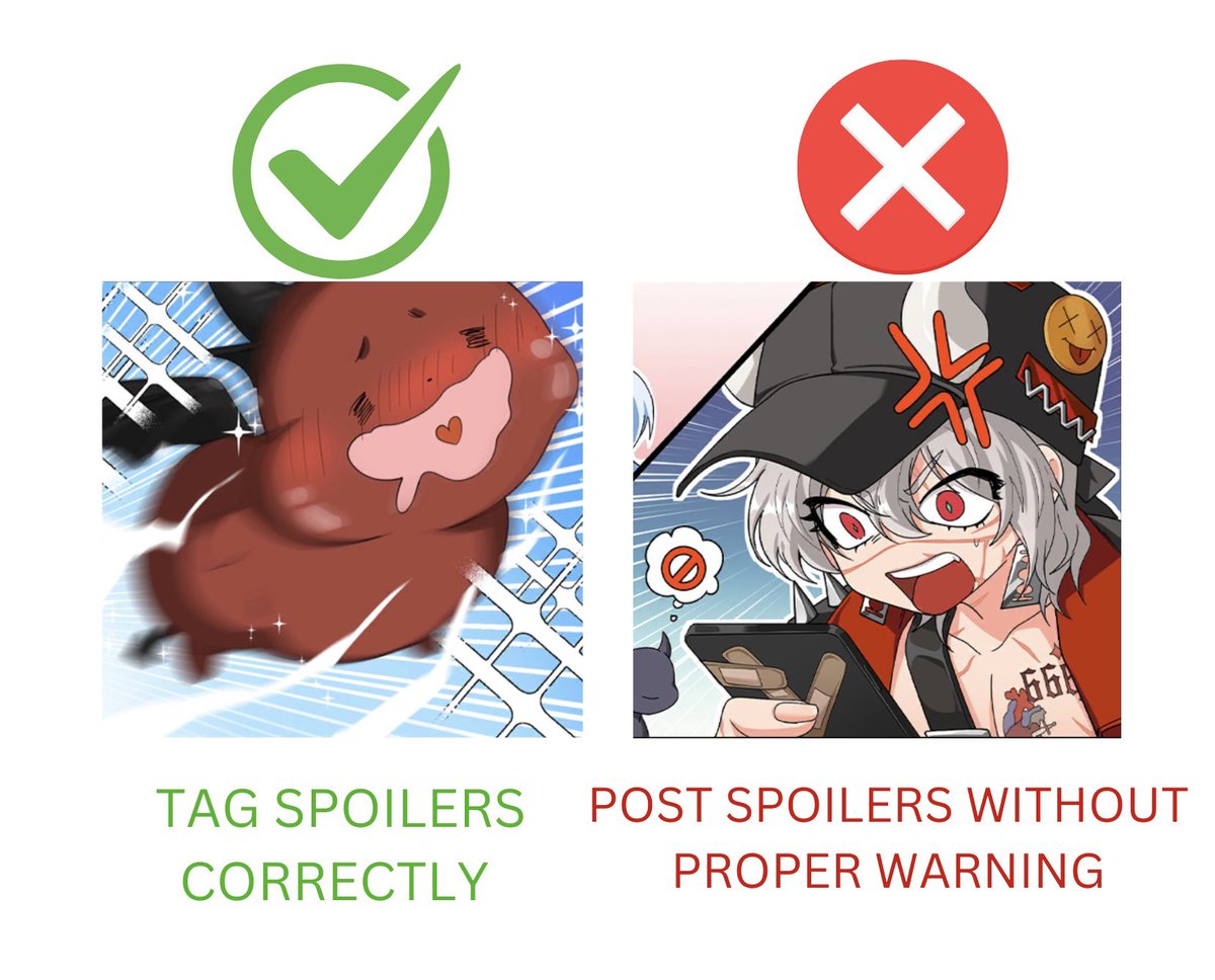 WHB_Updates's tweet photo. Let’s be courteous to our fellow players!

•Use appropriate warnings or hashtags!
•Hide cgs/screenshots with content warnings if needed!

Not everyone might be able to immediately access the new chapter, let’s be mindful ☺️ https://t.co/4BOaEFmghK