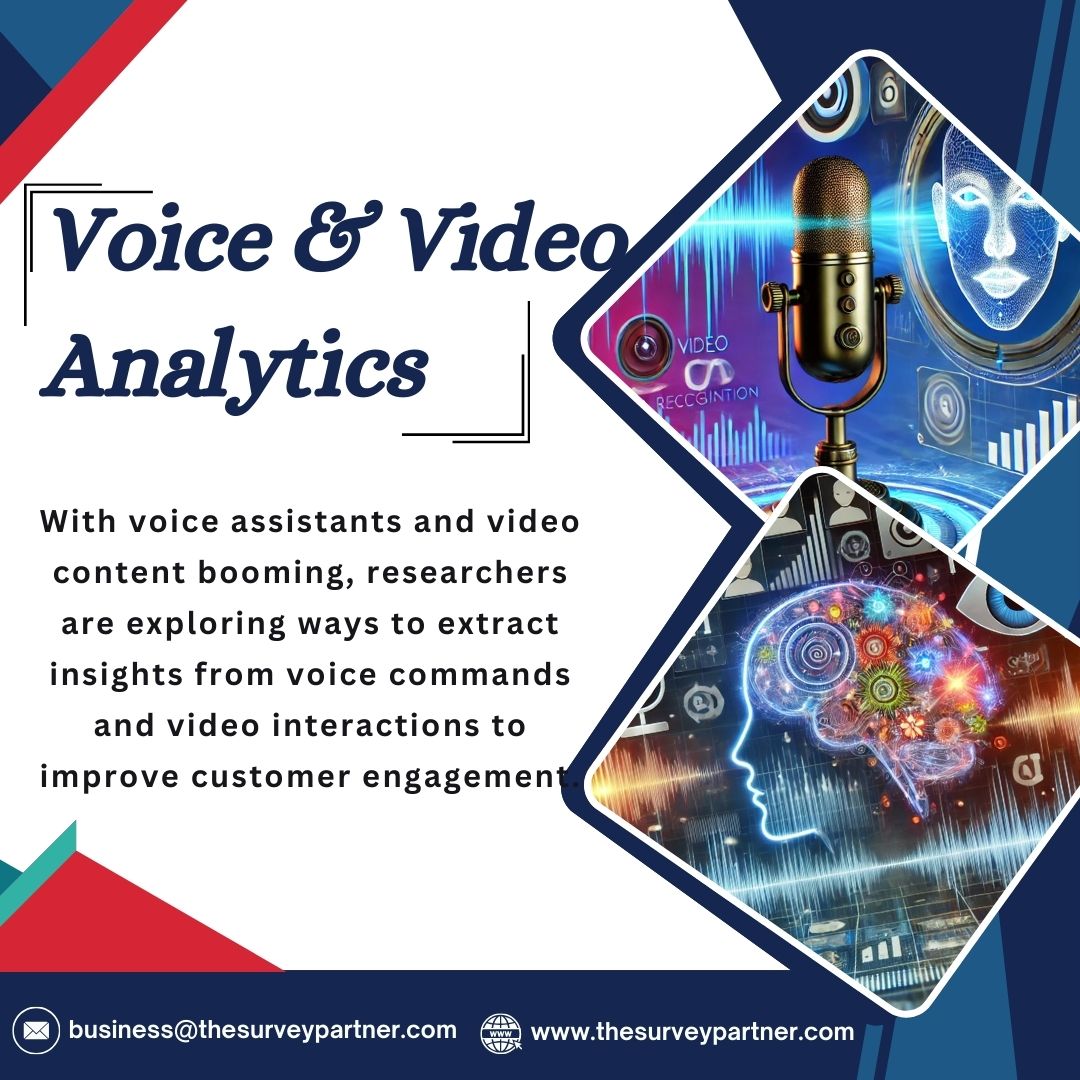 💡 Voice &amp; Video Analytics: Transforming Customer Engagement 🎙️📹
👉 Are you ready to leverage these cutting-edge insights for your brand? 
📧 business@thesurveypartner.com
🌐 thesurveypartner.com
#VoiceAnalytics #VideoAnalytics #MarketResearch #DigitalResearch #DataDriven
