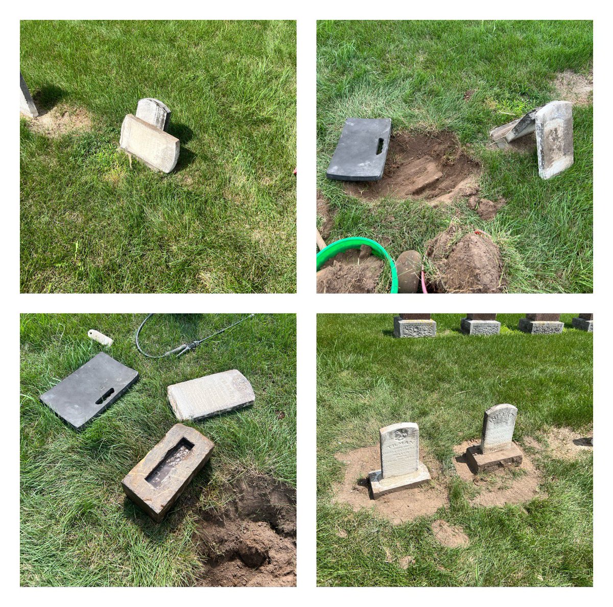 coarnett72's tweet photo. Saving gravesites in Indiana. One stone at a time. https://t.co/2FFrGji96o