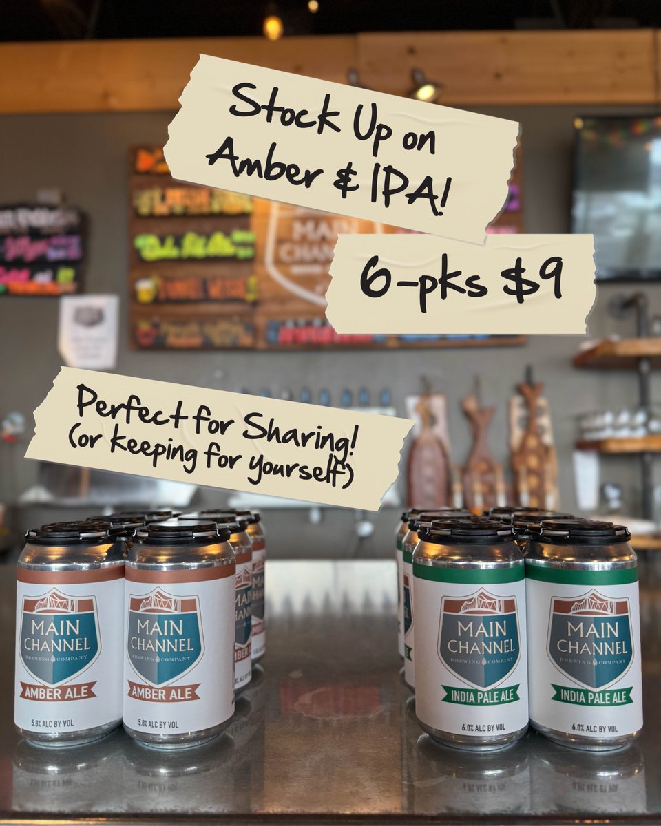 🍻 Kick off the new year with a deal!
Get Amber Ale and IPA 6-packs for just $9 each!
Perfect for sharing (or keeping for yourself)! Grab yours today!