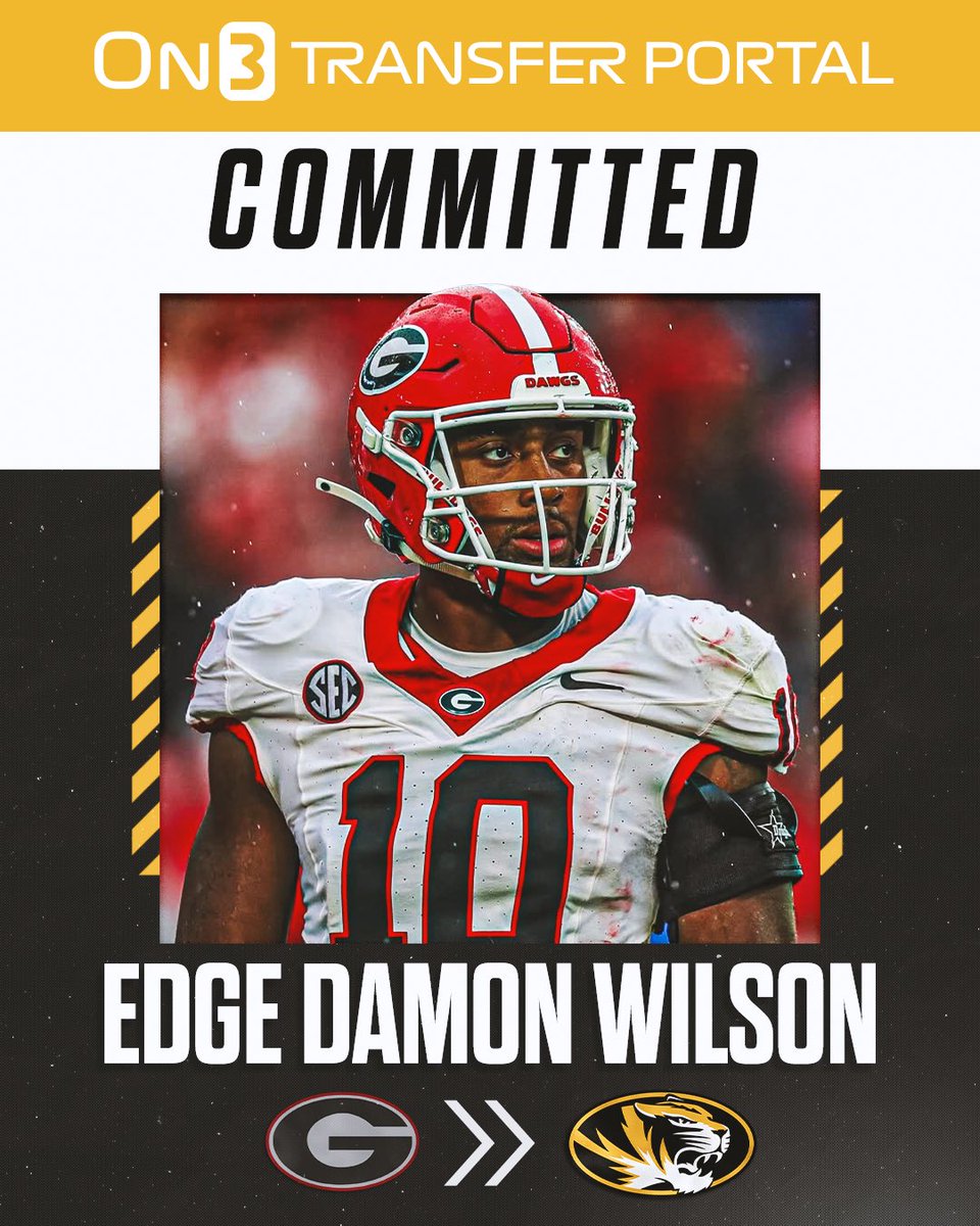 BREAKING: Georgia transfer EDGE Damon Wilson has committed to Missouri, <a href="/Hayesfawcett3/">Hayes Fawcett</a> reports🐯

on3.com/college/missou…