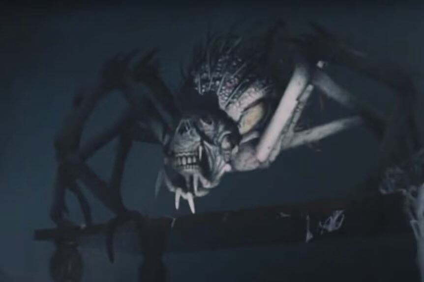 HighStrangeTV's tweet photo. I don’t usually find non-human creatures scary. A huge exception is the spiders from The Mist. They have human teeth.

The spiders have human teeth. https://t.co/1D6JetDIcj