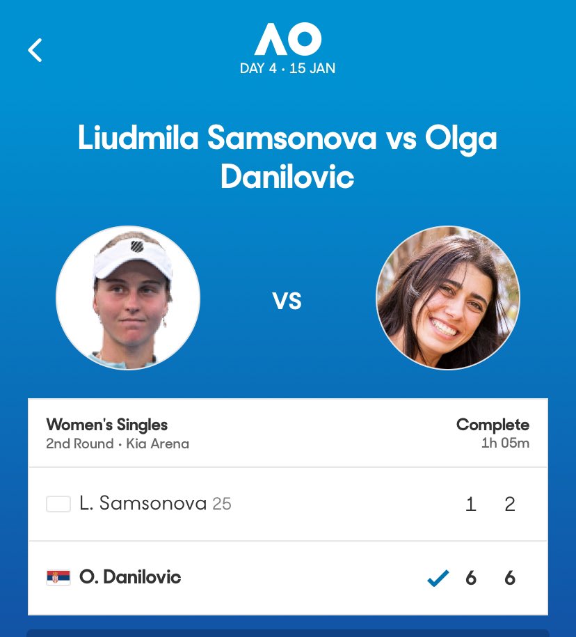 VidenteTipster's tweet photo. IDEMOOOOOOO! 🇷🇸 

✅ Olga Danilovic [+250]

Me gusta la serbia aunque le falten algunos kilitos pa verse bien sabrosa! 😋

#AO25 https://t.co/2bESVGRqWI