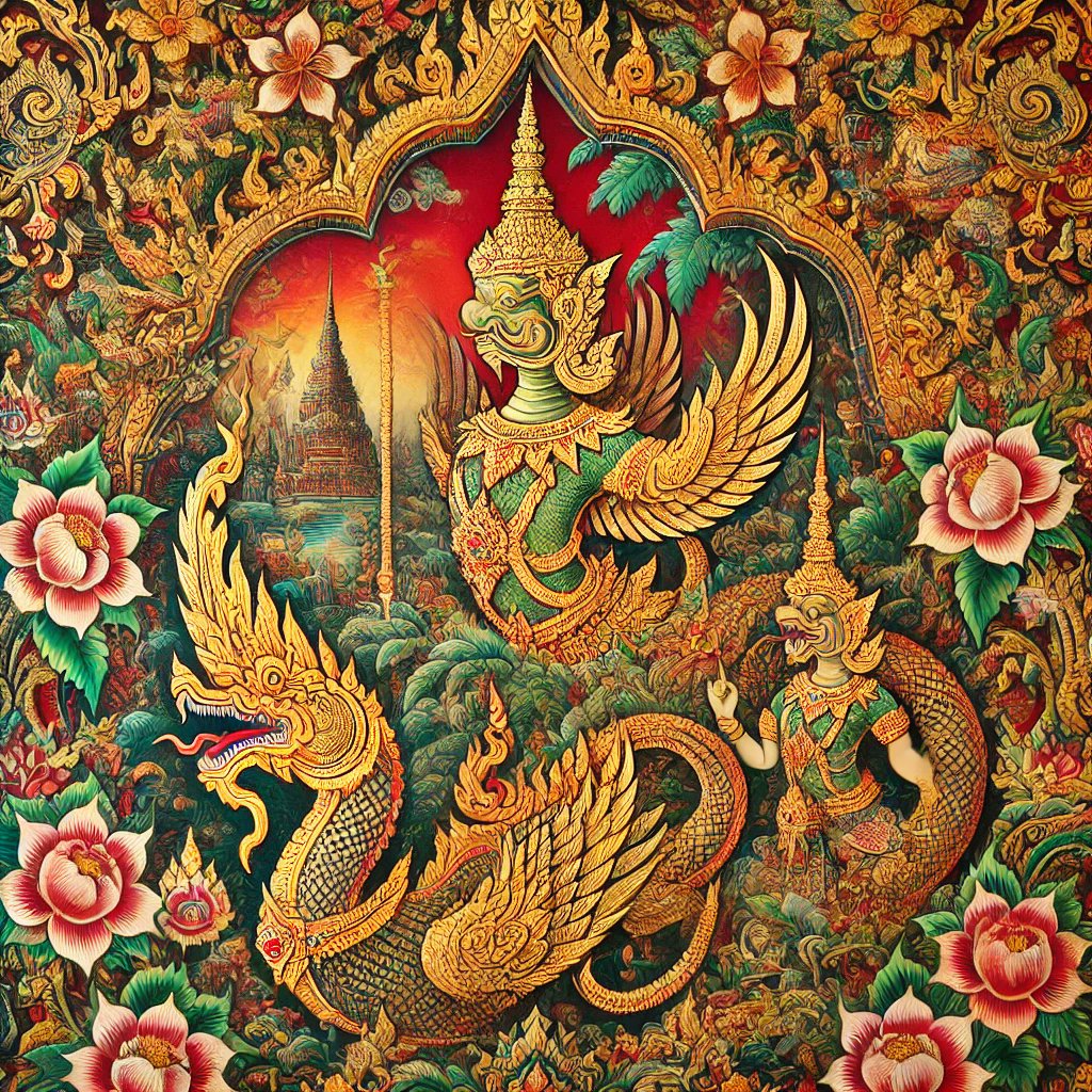 lexchayada's tweet photo. The Timeless Beauty of Traditional Thai Art

Thai art is a testament to the rich culture and spiritual depth of Thailand. Traditional Thai paintings are not just intricate designs; they tell stories of heritage, faith, and the timeless beauty of nature and mythology.

🌟 Intricate Patterns and Details
The hallmark of Thai art lies in its exquisite “Thai motifs,” featuring nature-inspired patterns such as leaves, flowers, and mythical creatures like the Garuda, Naga, and Hanuman.
🎨 Colors with Symbolism
Traditional Thai paintings often use vibrant hues like gold, red, and green, symbolizing prosperity, faith, and harmony with nature.

✨ Sacred Elements in Every Stroke
Many Thai artworks are closely tied to spirituality, often depicting religious themes like the life of Buddha or the Jataka tales, inspiring devotion and mindfulness.
Preserving and innovating Thai art ensures the bridge between tradition and modernity remains intact. Let’s celebrate and share the captivating charm of Thai culture through its art.

#ThaiArt #TraditionalArt #CulturalHeritage #ArtInspiration