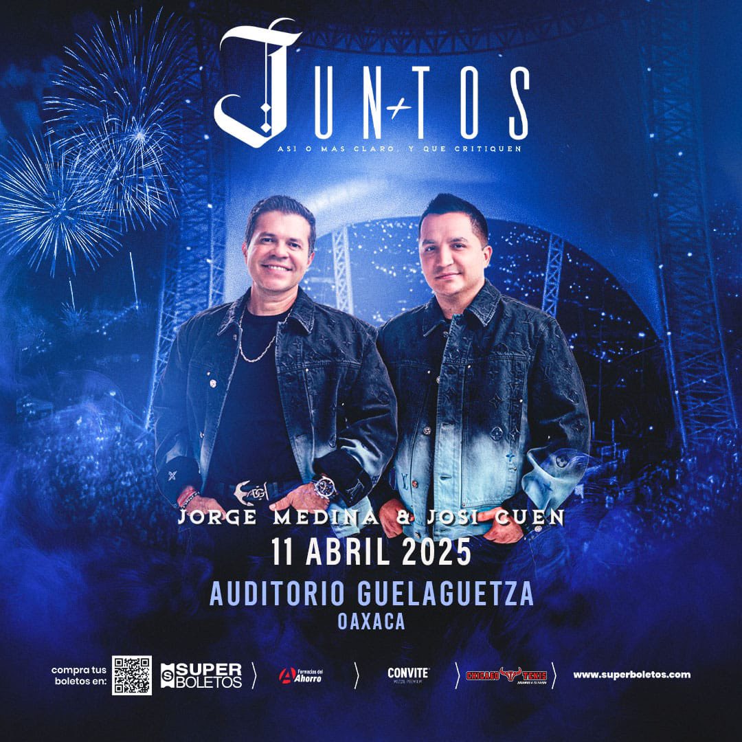 DelValleNot's tweet photo. ¡JUNTOS EN #OAXACA!

@j_medina37 y #JosiCuen

🗓️VIERNES 11 DE ABRIL
📍AUDITORIO GUELAGUETZA

👉🏼 VENTA DE BOLETOS 🎟️ 

LINK DE VENTA: https://t.co/VAtryV9OY8

👟 Chicago Tenis
🍻 Casa Convite Mezcal
⚕️ Farmacias del Ahorro Melchor Ocampo https://t.co/GZIfRNeza3